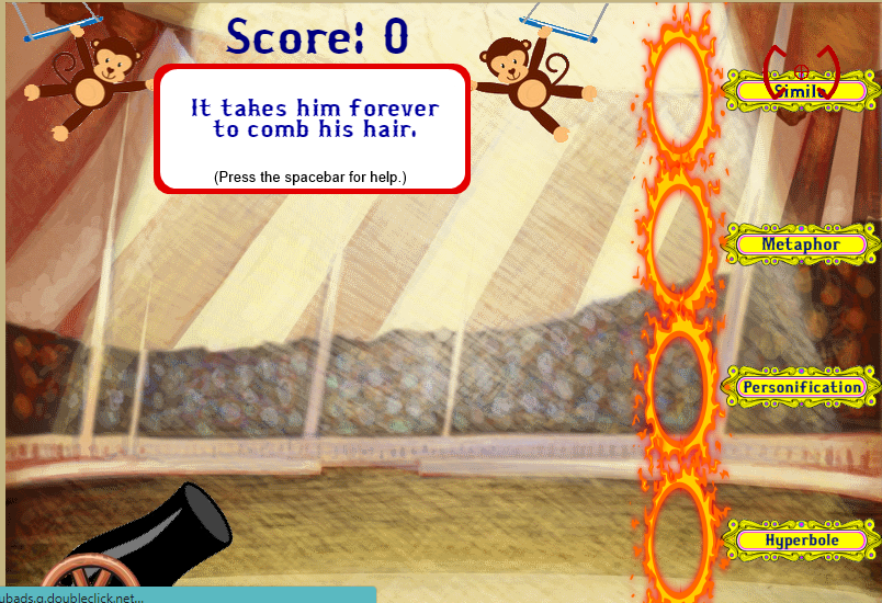Figurative Language Monkey Tossing Game