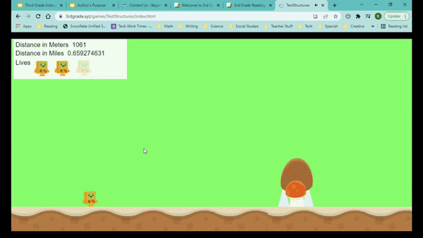 Text Structures Jumping Game