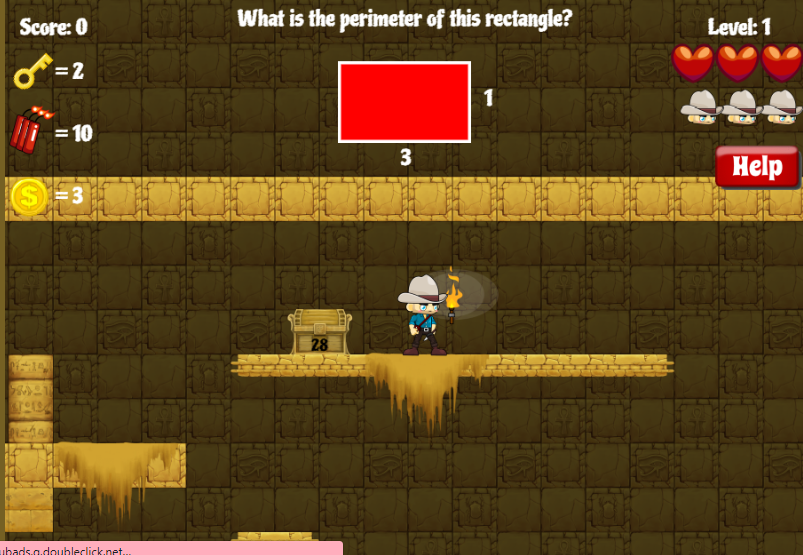 area and perimeter game