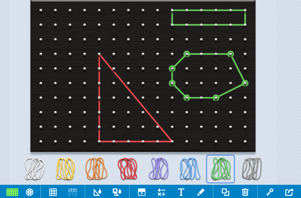 geoboard shapes activity