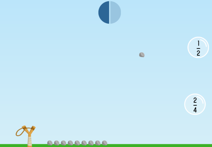 name that fraction sling shot