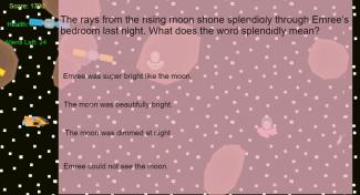 Context clues space game